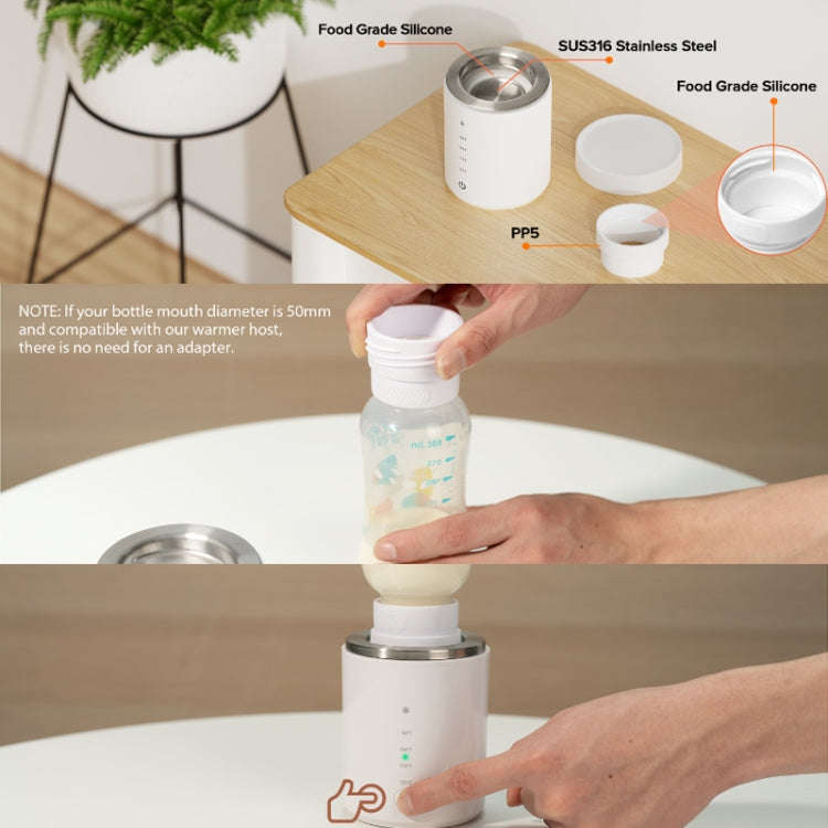 Baby Bottle Warmer 10000mAh USB Rechargeable Heater With 5 Adapter(English)