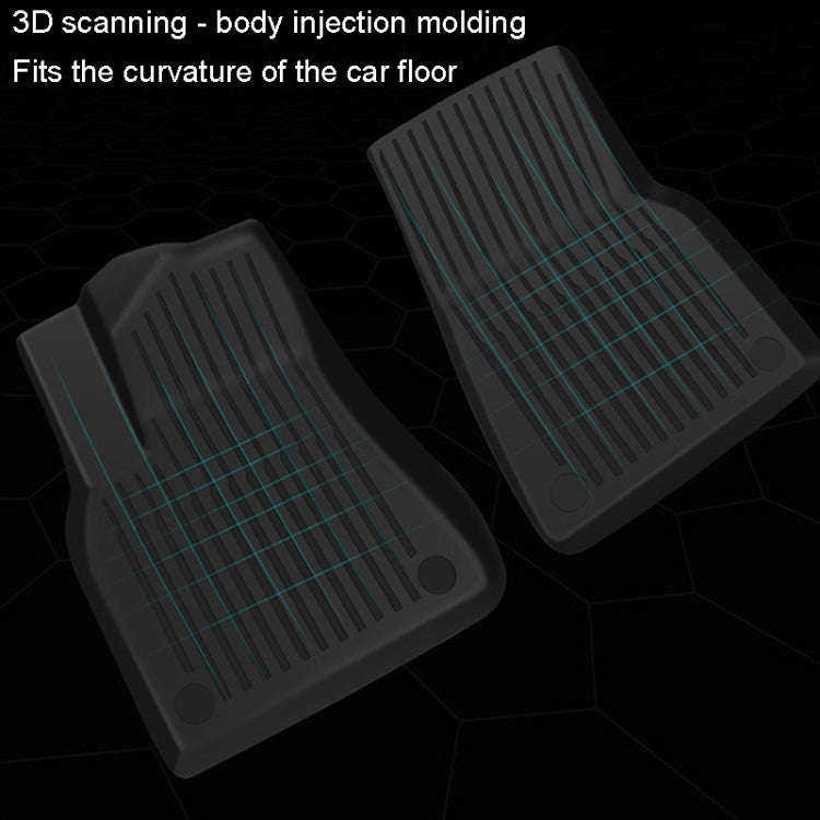 6pcs /Set For Tesla Model Y Double Layer TPE Injection Car Foot Mats Interior Accessories