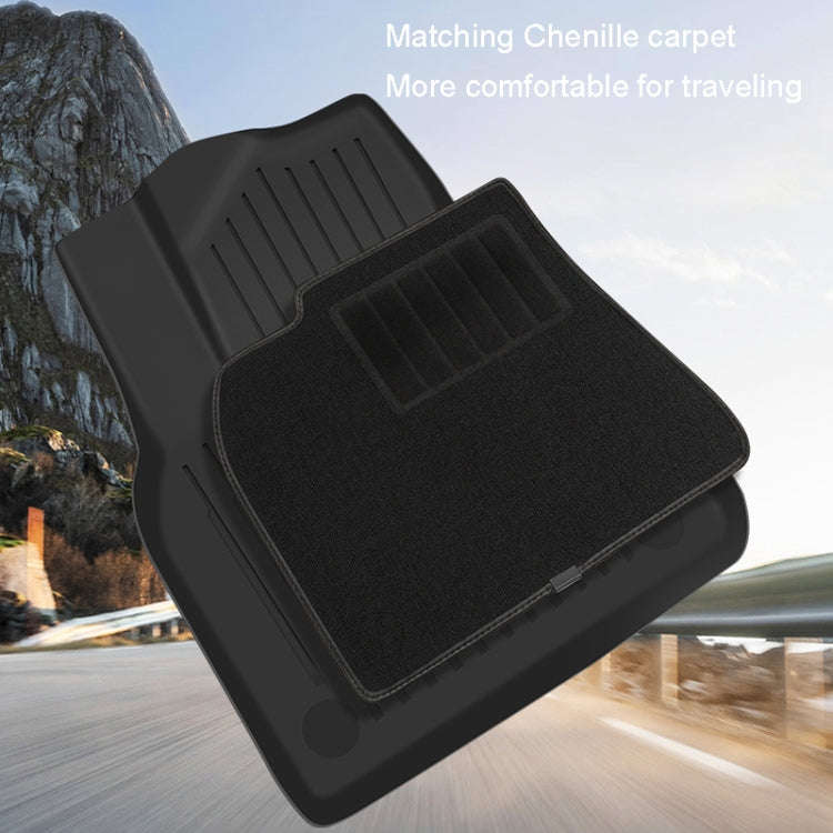 6pcs /Set For Tesla Model Y Double Layer TPE Injection Car Foot Mats Interior Accessories