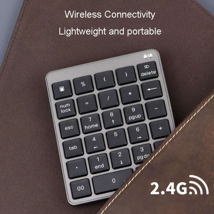 KN-980 28 Keys Portable Wireless Digital Quiet Keypad Computer External Digital Password Keypad(G...