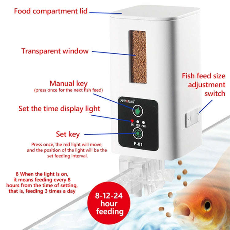 XINMA F-01 400ml Fish Tank Automatic Feeding Device Aquarium Intelligente Timing High-capacity Fi...