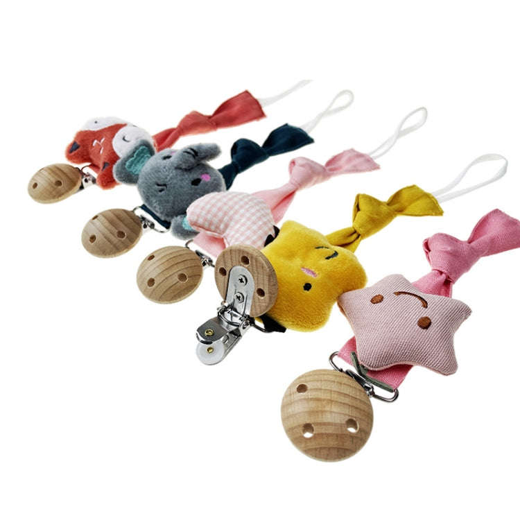 Animal Head Pacifier Chain Newborn Pacifier Clip, Style: Rabbit