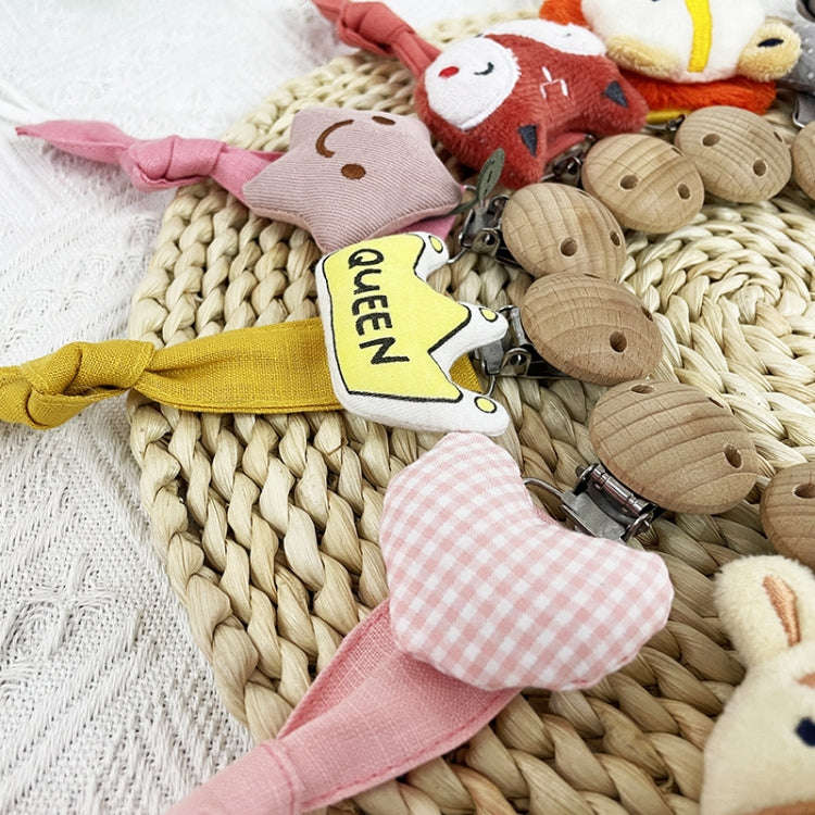 Animal Head Pacifier Chain Newborn Pacifier Clip, Style: Rabbit