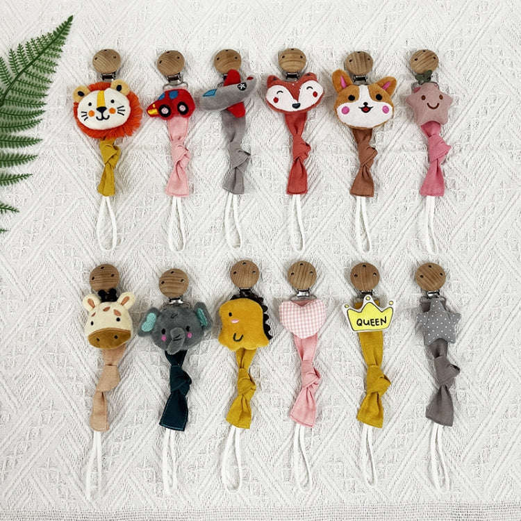 Animal Head Pacifier Chain Newborn Pacifier Clip, Style: Rabbit