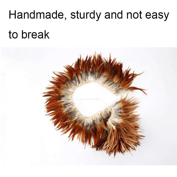 Thickened Natural Feather Duster Wooden Handle Dust Duster Home Car Dust Collector(Gold)