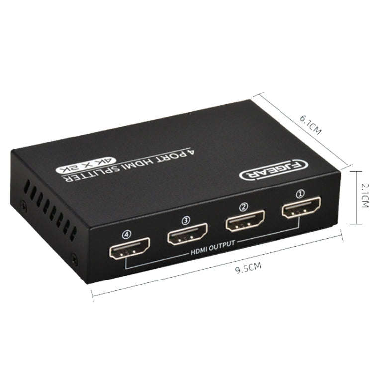 FJGEAR FJ-SM4K104 HD Audio/Video Splitter HDMI 1 In 4 Splitter(EU Plug)