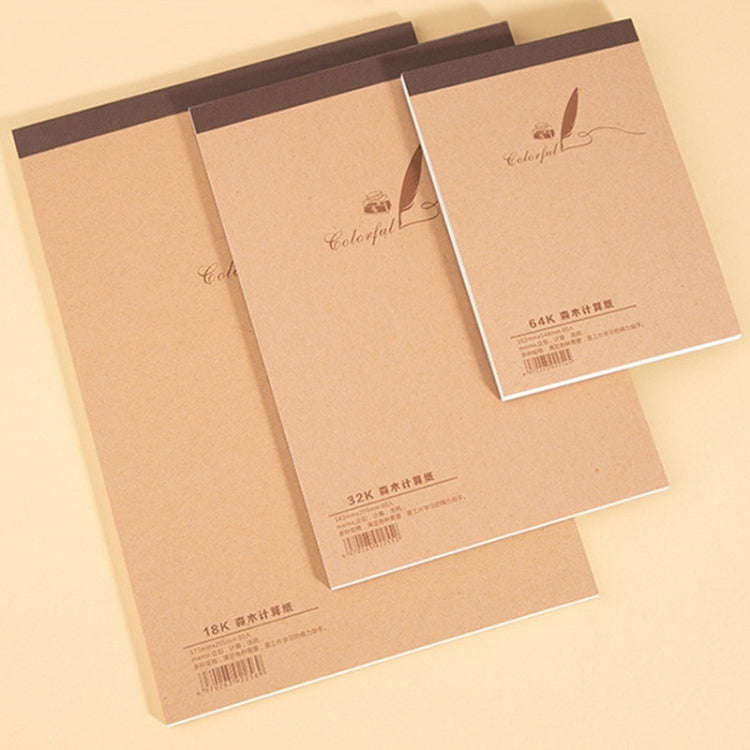 Small 64K Blank Kraft Sketchbook Doodle Notebook