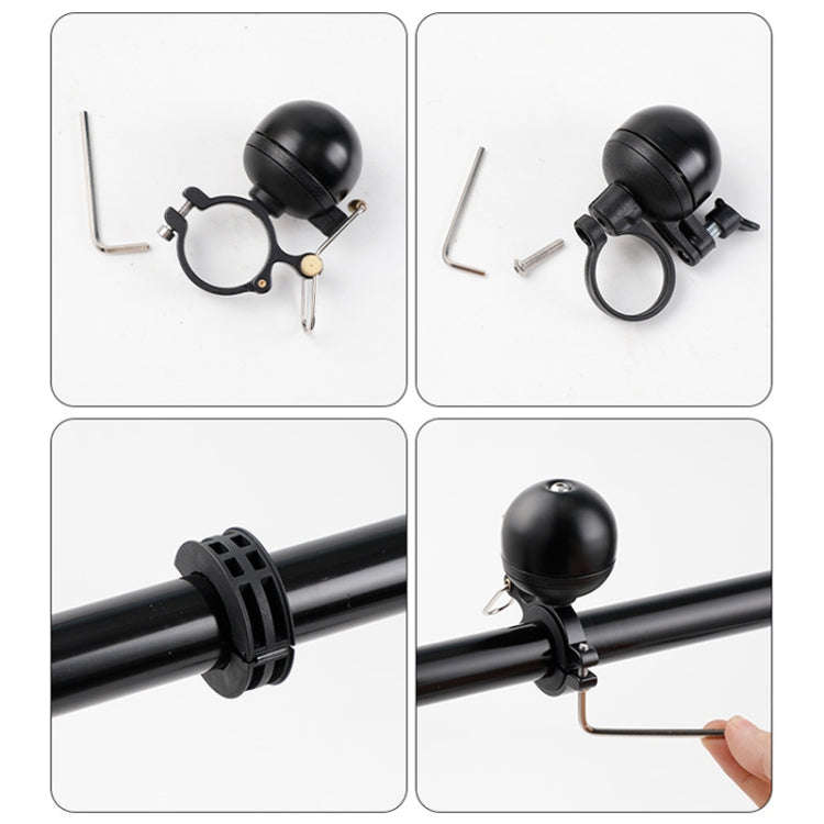 Mini Mountain Bike Pure Copper Bell, Color: Black Plastic Base