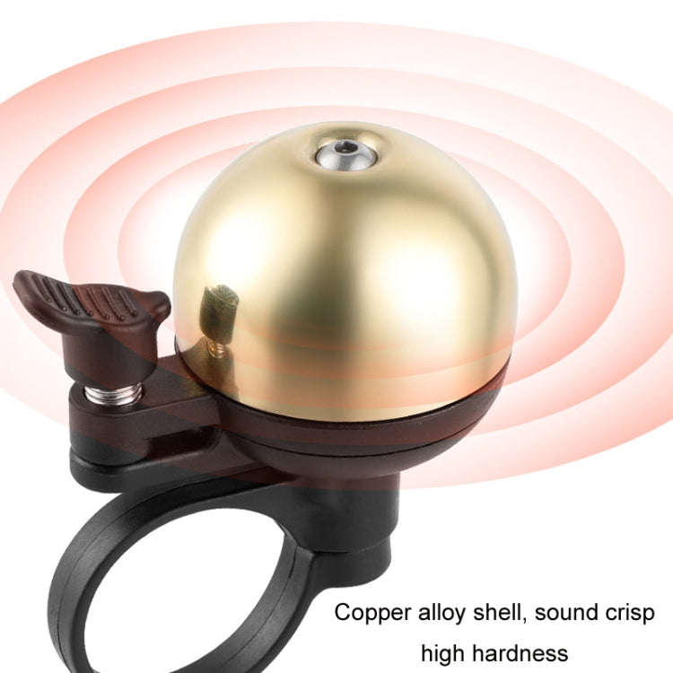 Mini Mountain Bike Pure Copper Bell, Color: Black Plastic Base
