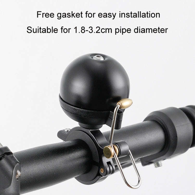Mini Mountain Bike Pure Copper Bell, Color: Black Metal Base