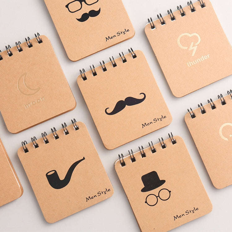 5pcs Small Portable Notebook Mini Pocket Coil Notes, Model: Pipe