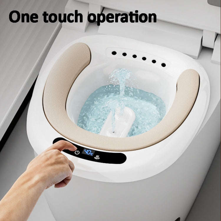 Electric Sitz Bath Temperature Digital Display Hip Basin Bidet, Spec: PVC Cushion White
