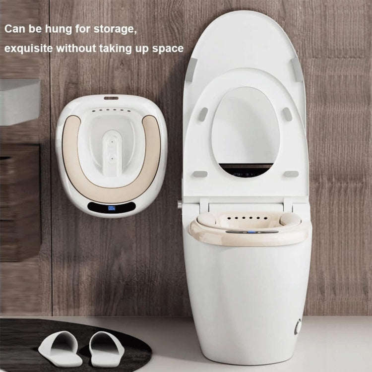 Electric Sitz Bath Temperature Digital Display Hip Basin Bidet, Spec: PVC Cushion White