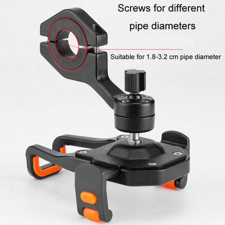 JO HORSE Aluminum Alloy Bicycle Riding Mobile Phone Navigation Roller Fixed Bracket, Color: Titan...