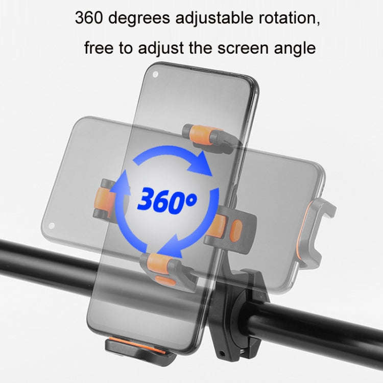 JO HORSE Aluminum Alloy Bicycle Riding Mobile Phone Navigation Roller Fixed Bracket, Color: Titan...