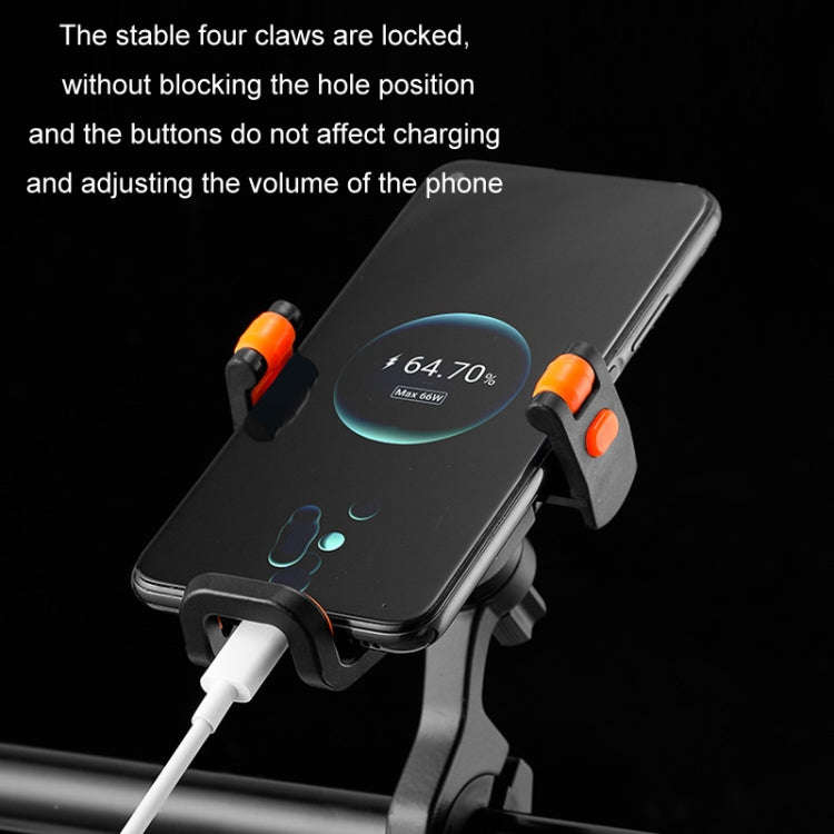 JO HORSE Aluminum Alloy Bicycle Riding Mobile Phone Navigation Roller Fixed Bracket, Color: Titan...