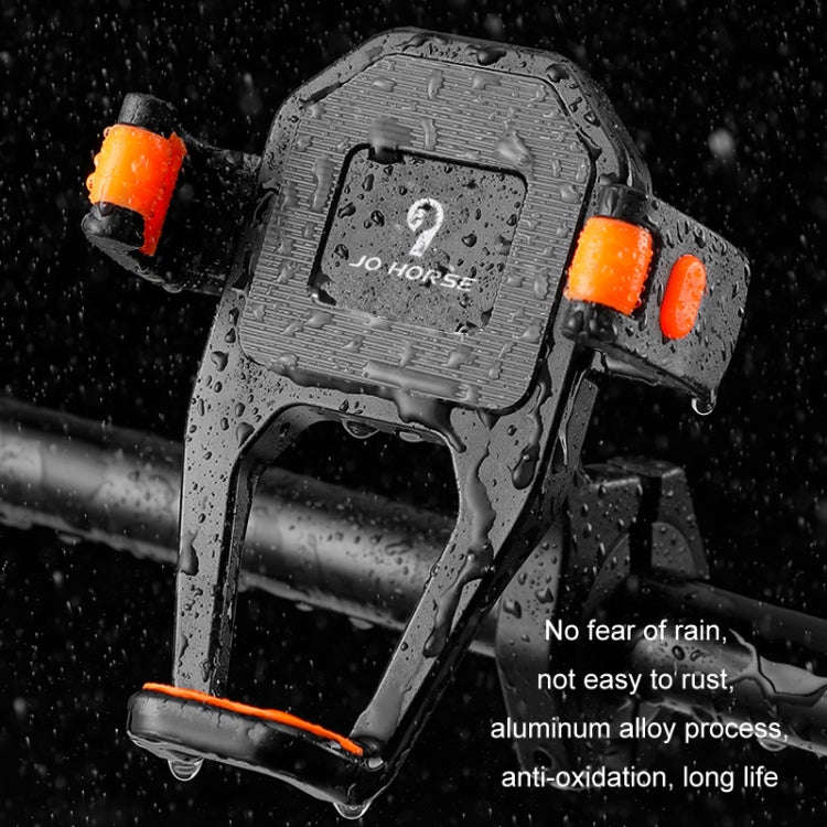 JO HORSE Aluminum Alloy Bicycle Riding Mobile Phone Navigation Roller Fixed Bracket, Color: Titan...