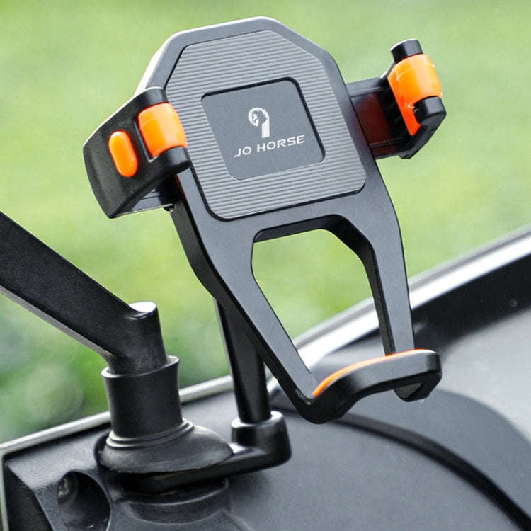 JO HORSE Aluminum Alloy Bicycle Riding Mobile Phone Navigation Roller Fixed Bracket, Color: Titan...