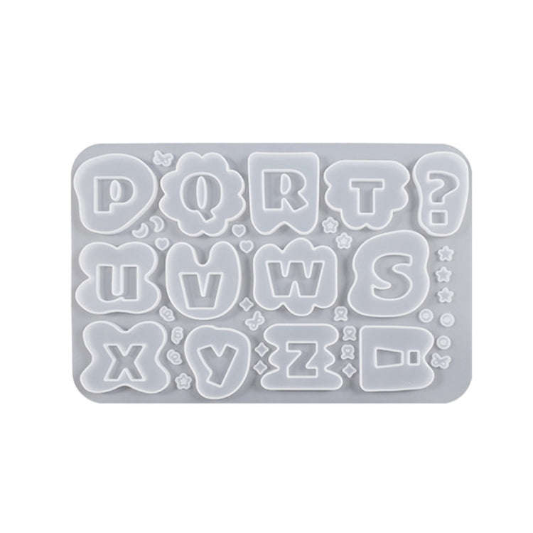 Crystal Epoxy Resin Lace Letter Mold Symbol Pendant Silicone Mold, Spec: 02