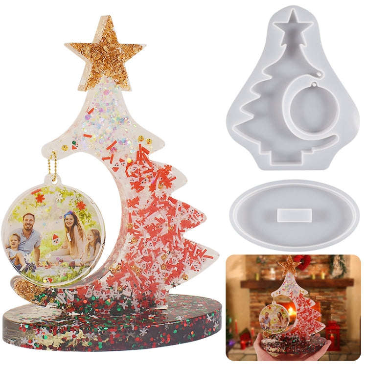 Crystal Epoxy Resin Christmas Tree Silicone Mold Without Bead Chain