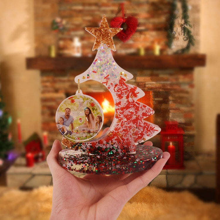 Crystal Epoxy Resin Christmas Tree Silicone Mold Without Bead Chain