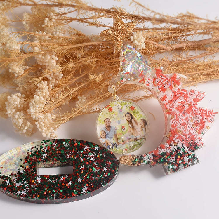 Crystal Epoxy Resin Christmas Tree Silicone Mold Without Bead Chain