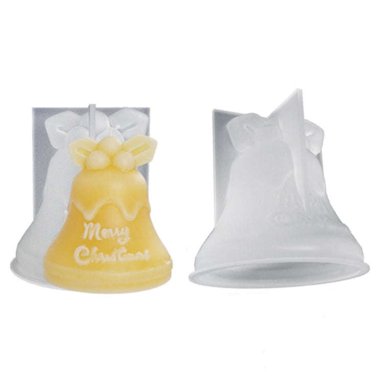 Christmas Crystal Silicone Mold DIY Snowman Elk Candle, Spec: Christmas Bell 005