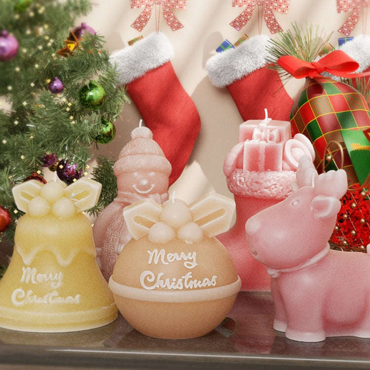 Christmas Crystal Silicone Mold DIY Snowman Elk Candle, Spec: Christmas Deer 001