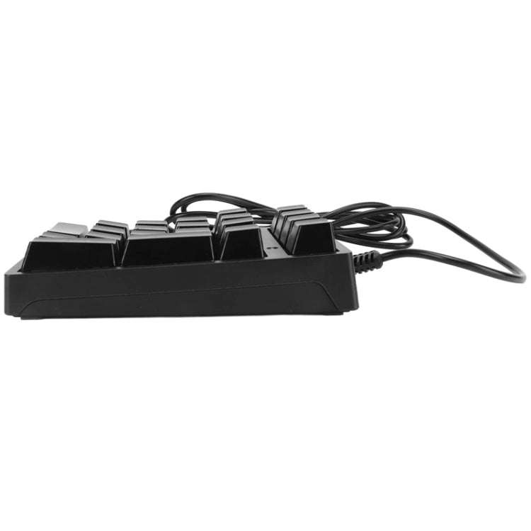 198I K21 Wired Mechanical Dightal Keyboard Multifunction Button RGB Backlight Office Keypad(Black)