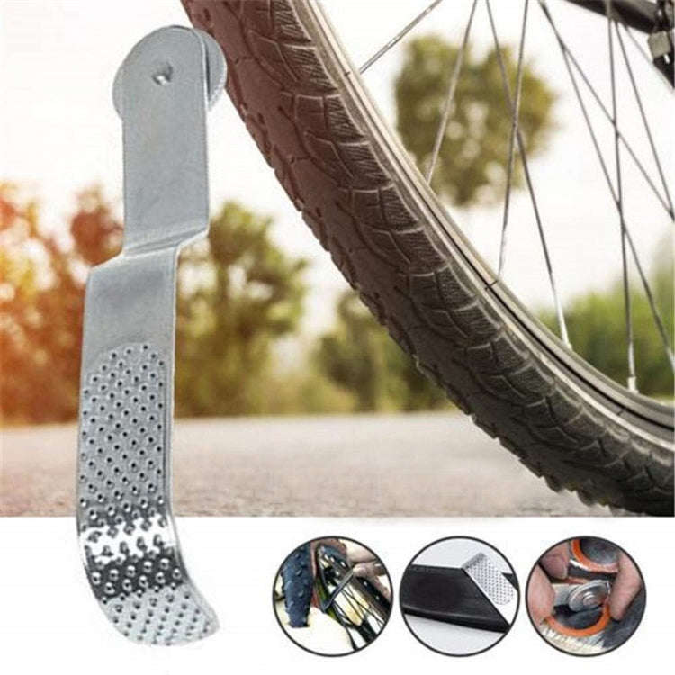 Bicycle File Inner Tube Repair Tool Universal for Electric Vehicles Motorcycles(Silver)
