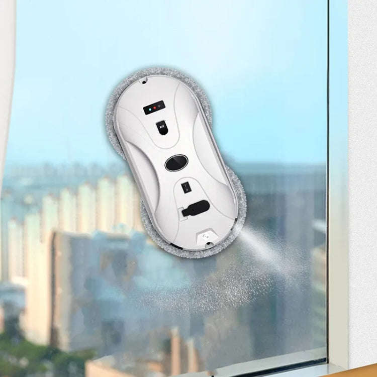 80W/24V Smart Water Sprayer Window Washing Robot Window Cleaner With Remote Control EU Plug(White)
