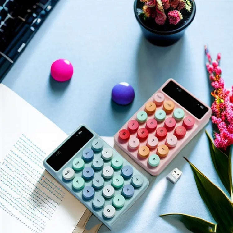 Q3 2.4G Mini Wireless Office Digital Keyboard Cash Register Financial Accounting Password Keypad(...