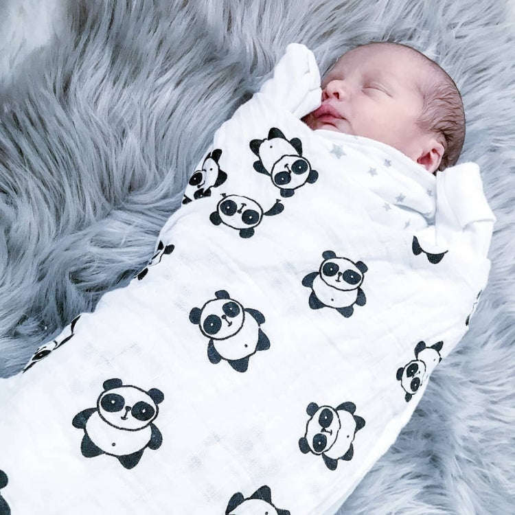 Cartoon Baby Soft Gauze Quilt Swaddle Cotton Bath Towel 117 X 117cm, Style: Yellow Elephant