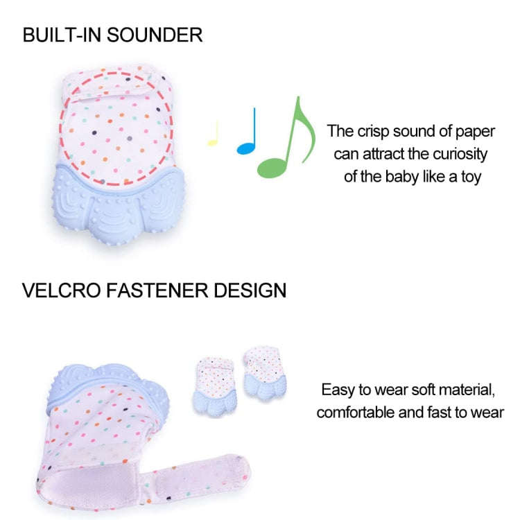 Baby Teething Gloves Anti-bite Silicone Teething Ring Toys(Green)
