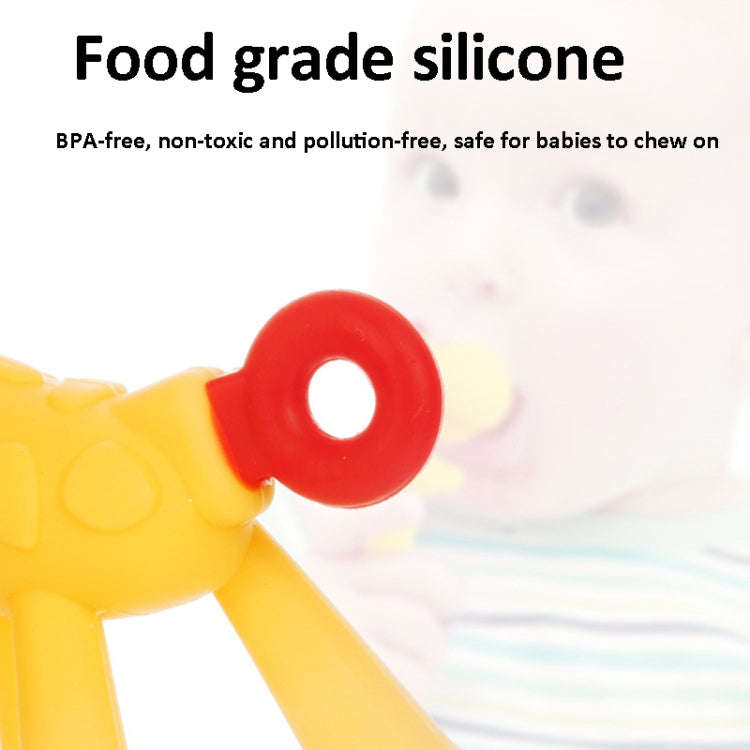 XUNYI Baby Giraffe Rattles Teether Kids Silicone Bite Toy, Spec: Rectangular Box Green