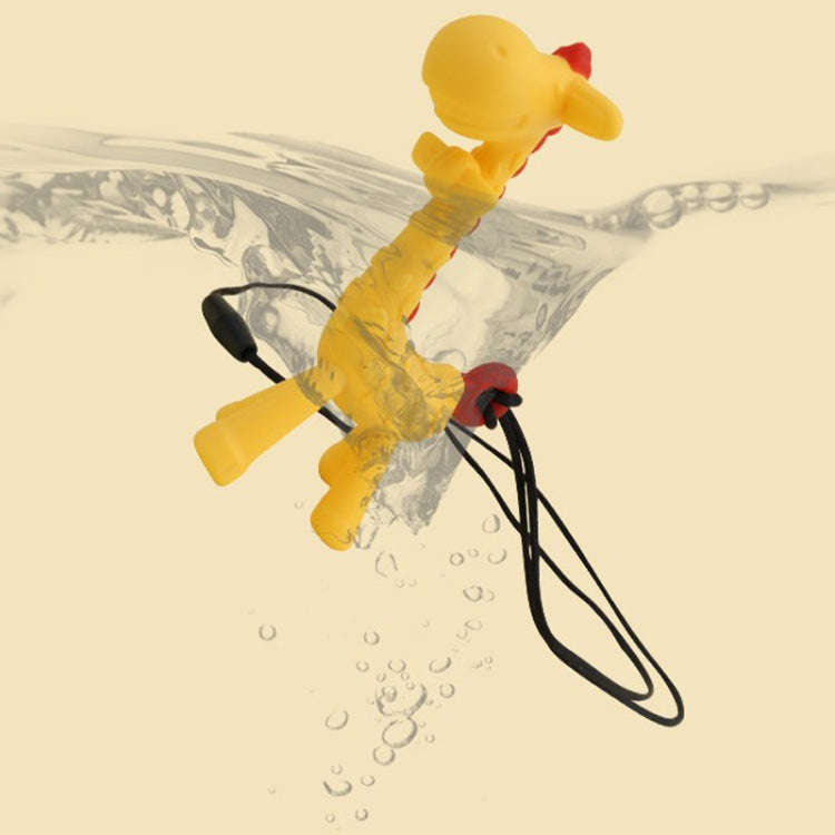 XUNYI Baby Giraffe Rattles Teether Kids Silicone Bite Toy, Spec: Drop Box Yellow