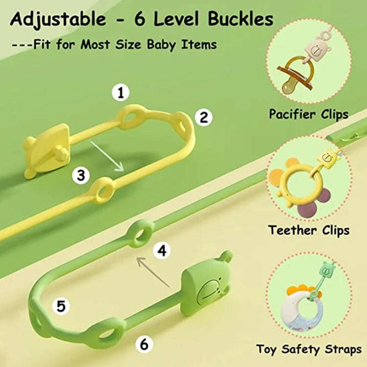 Bear Silicone Pacifier Chain Toddler Teether Toy Anti-fall Rope Pacifier Clip(Green)