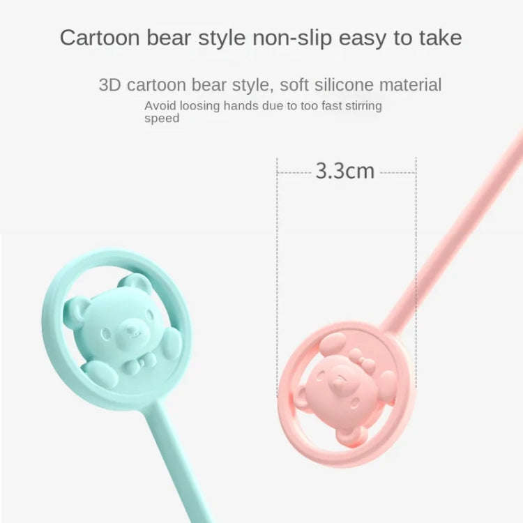 Cartoon Stirring Stick Extended Temperature-sensitive Color-changing Milk Powder Mixing Rod(Pink)