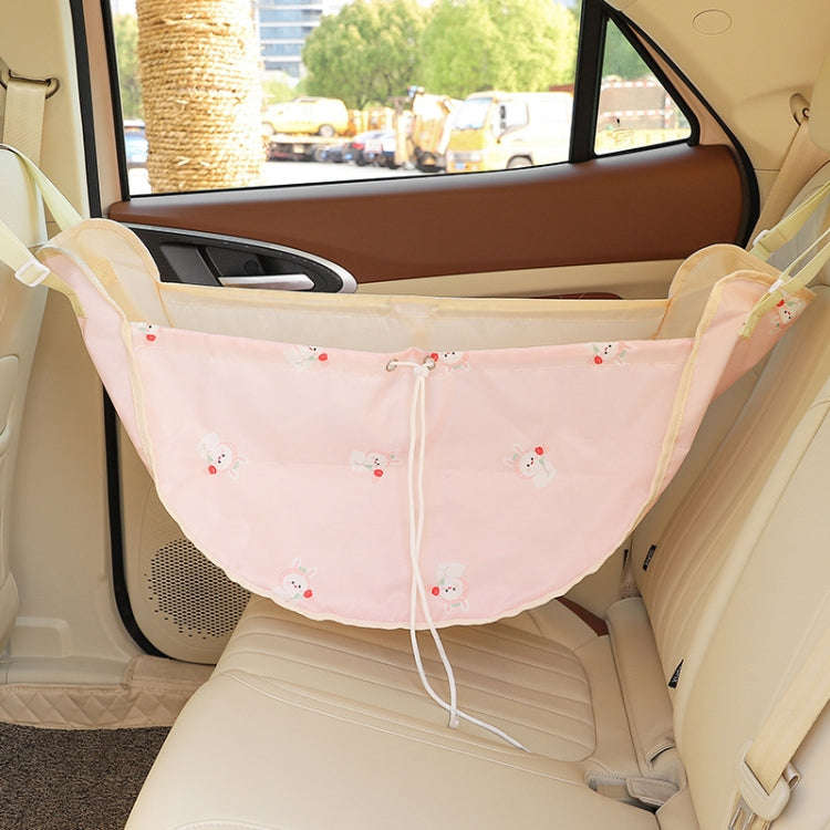 Car Multifunctional Rear Seat Net Pocket Hanging Storage Bag(Tulip Bunny)