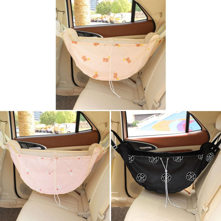 Car Multifunctional Rear Seat Net Pocket Hanging Storage Bag(Tulip Bunny)