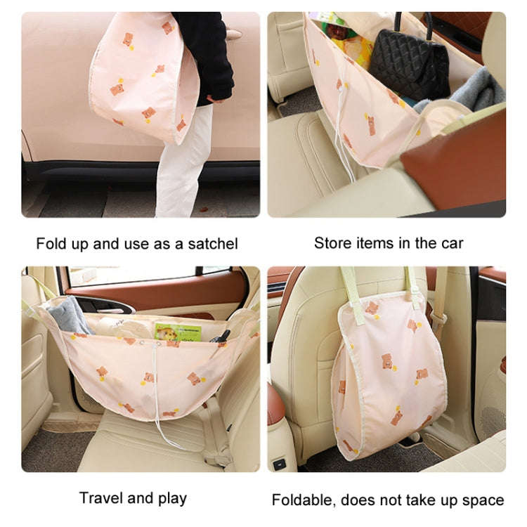 Car Multifunctional Rear Seat Net Pocket Hanging Storage Bag(Tulip Bunny)