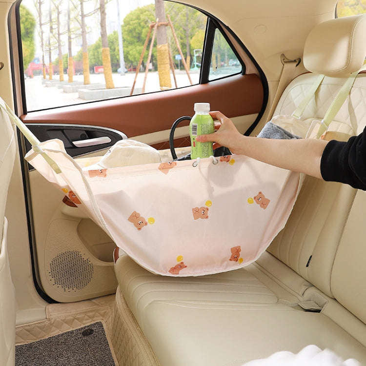 Car Multifunctional Rear Seat Net Pocket Hanging Storage Bag(Tulip Bunny)