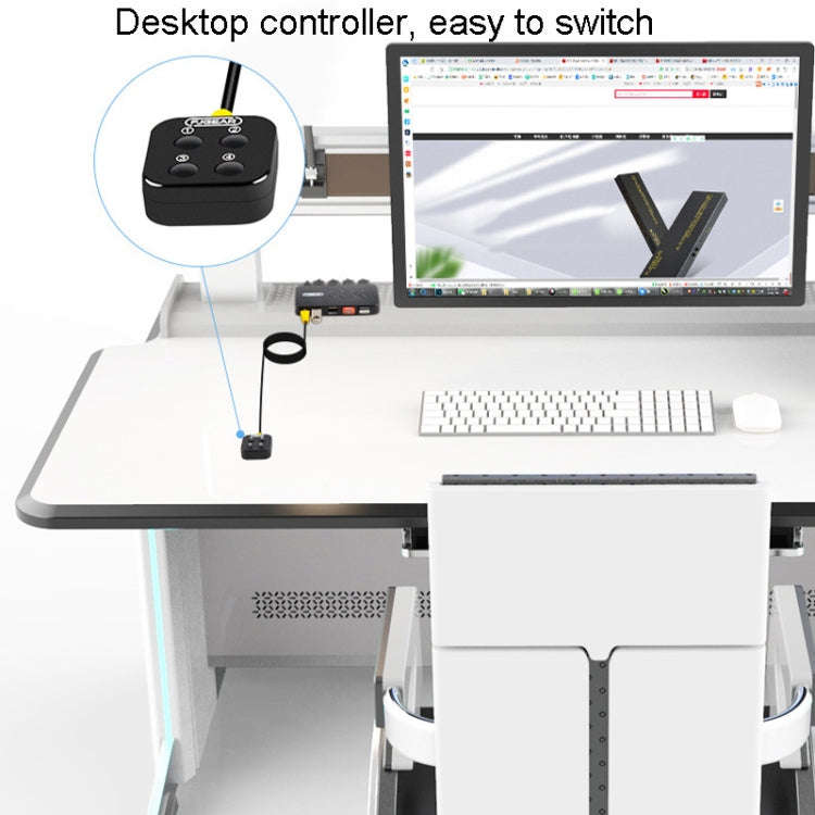 FJGEAR FJ-U404 USB2.0 4 In 4 Out Sharing Switcher With Controller
