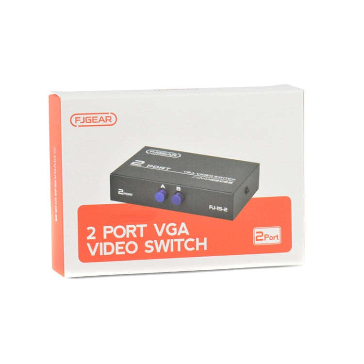 FJGEAR FJ-15-2 Computer VGA Switcher 2 In 1 Out Bidirectional Switching Sharer