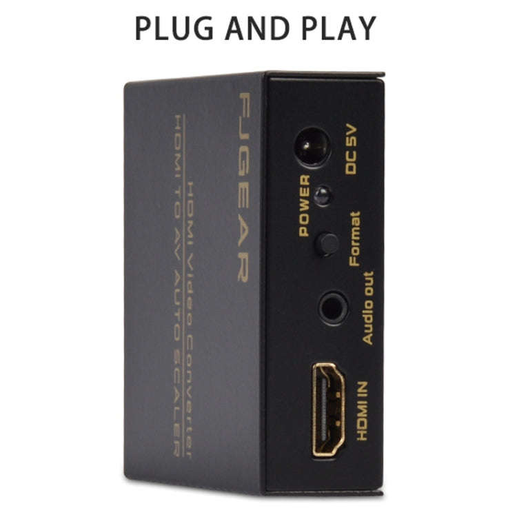 FJGEAR FJ-HA1308 HDMI To AV Converter Support NTSC PAL With Auto Screen Scaling