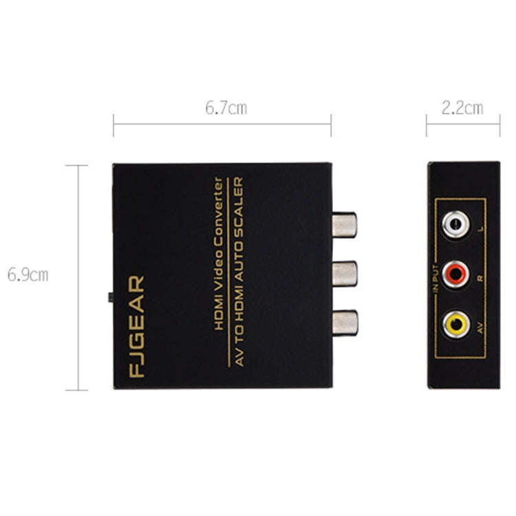 FJGEAR FJ-AH1308 AV To HDMI Converter With Auto Scaling