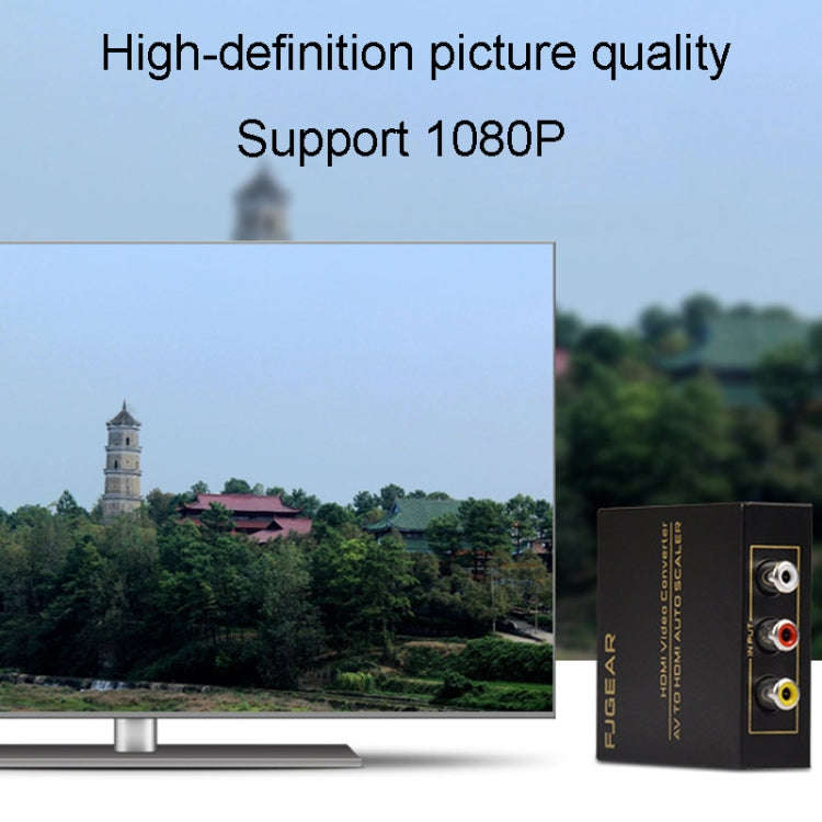 FJGEAR FJ-AH1308 AV To HDMI Converter With Auto Scaling