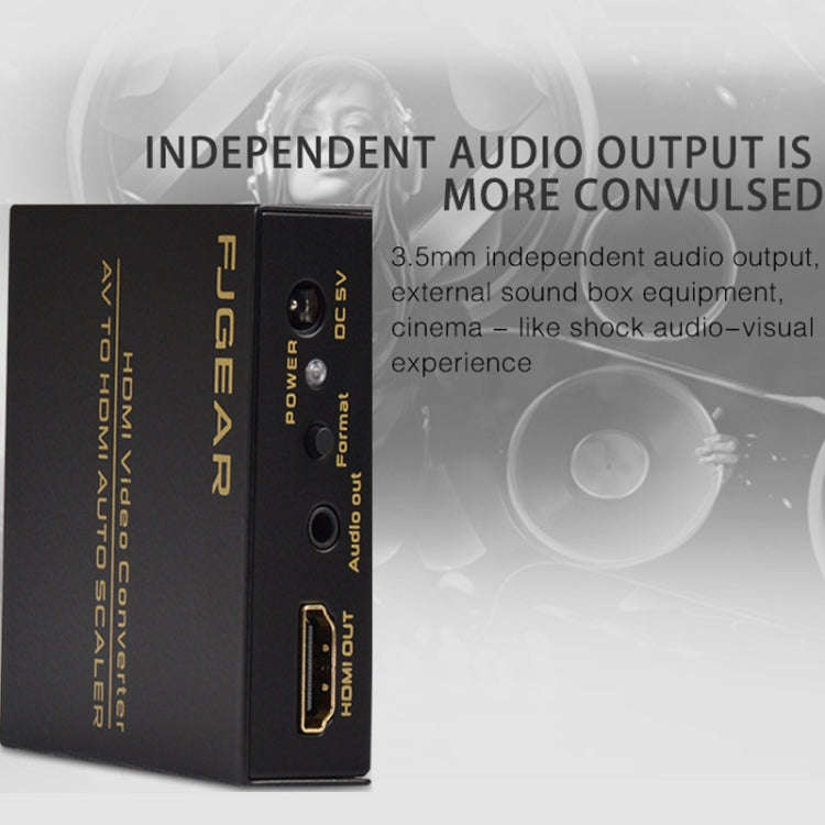 FJGEAR FJ-AH1308 AV To HDMI Converter With Auto Scaling
