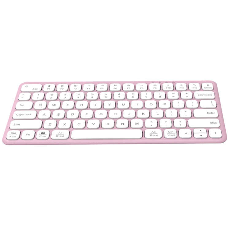 B087 2.4G Portable 78 Keys Dual Mode Wireless Bluetooth Keyboard And Mouse, Style: Keyboard Pink