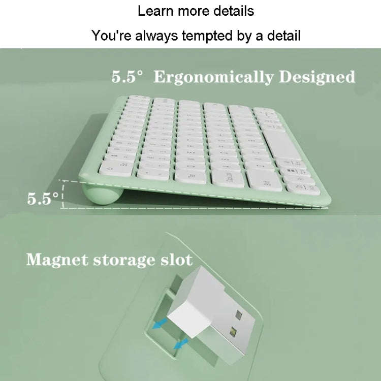 B087 2.4G Portable 78 Keys Dual Mode Wireless Bluetooth Keyboard And Mouse, Style: Keyboard Mouse...